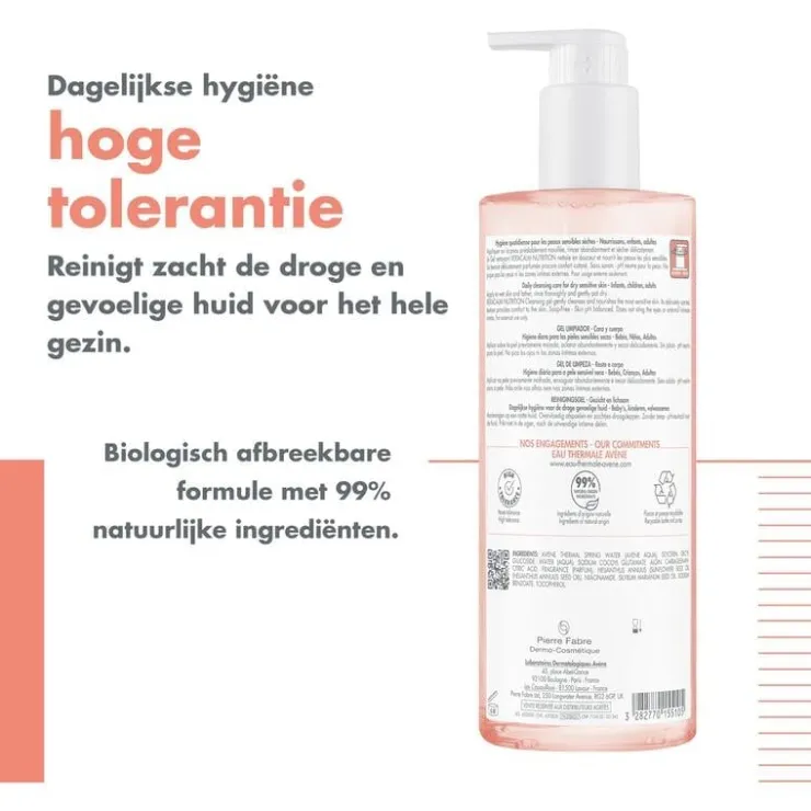 Avène Xeracalm Nutrition Reinigingsgel 500 ML