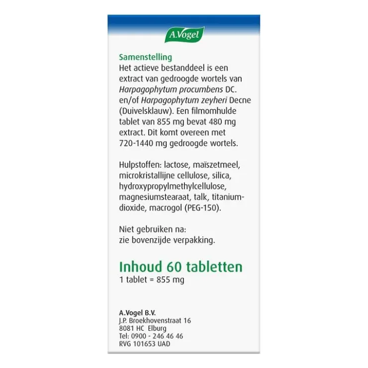 A.Vogel Atrosan bij Milde Gewrichtspijn en Reumatische Pijn Tabletten 60 stuks