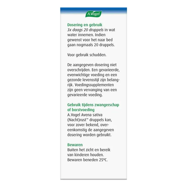 A.Vogel Avena Sativa Evenwichtig in Stresssituaties1* Druppels 100 ML