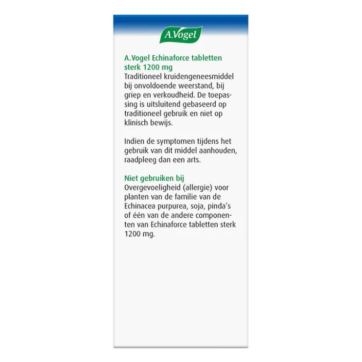 A.Vogel Echinaforce Bij Onvoldoende Weerstand En Griep Tabletten 30 stuks