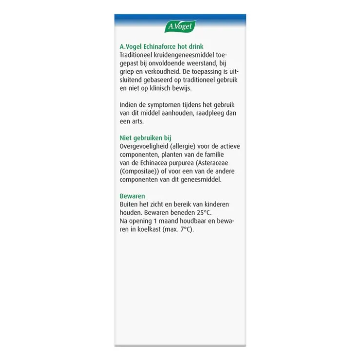 A.Vogel Echinaforce Hot Drink bij Griep en Verkoudheid Drank 100 ML