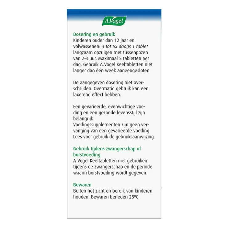 A.Vogel Keeltabletten Verzacht De Keel1,2* Zuigtabletten 20 stuks