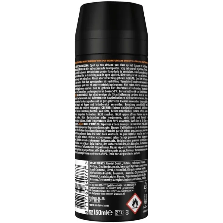 Heren AXE Dark Temptation Deodorant Bodyspray 150 ML