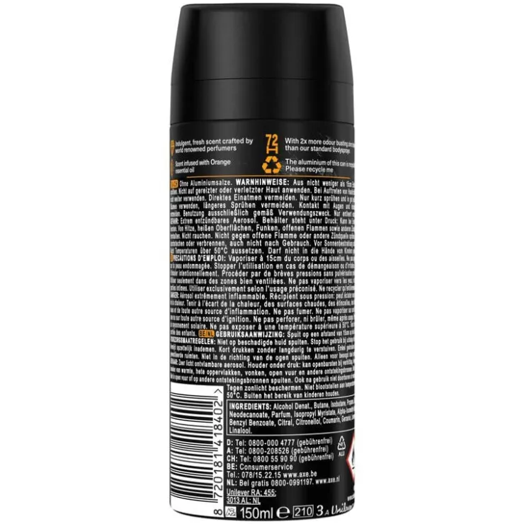 AXE Fine Fragrance Black Vanilla Deodorant Bodyspray 150 ML