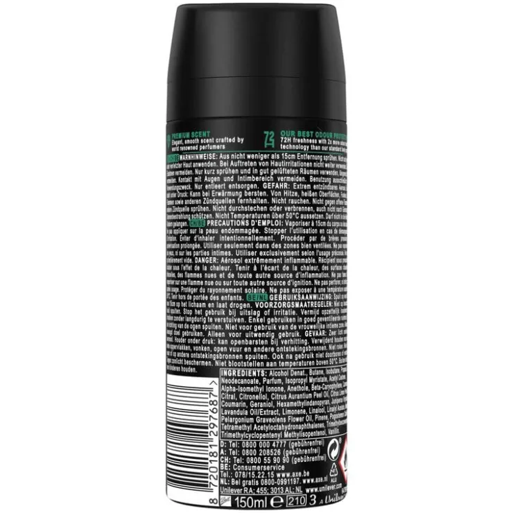 AXE Fine Fragrance Green Geranium Deodorant Bodyspray 150 ML