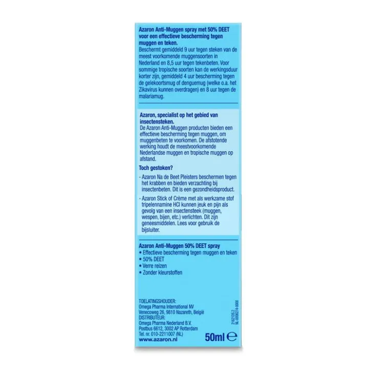 Azaron Anti-Muggen 50% DEET Spray 50 ML