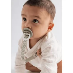 Bibs Anatomische Glow in the Dark Fopspeen 2 Pack Natuurlijk Rubber Sage/Rubber Maat 2