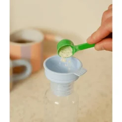 Bibs Babyfles 150 ML Ivory met Latex speen en opvouwbaar trechtertje