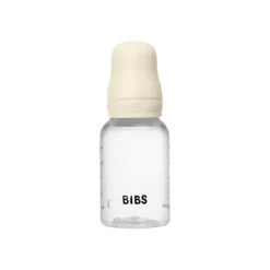 Bibs Babyfles 150 ML Ivory met Latex speen en opvouwbaar trechtertje