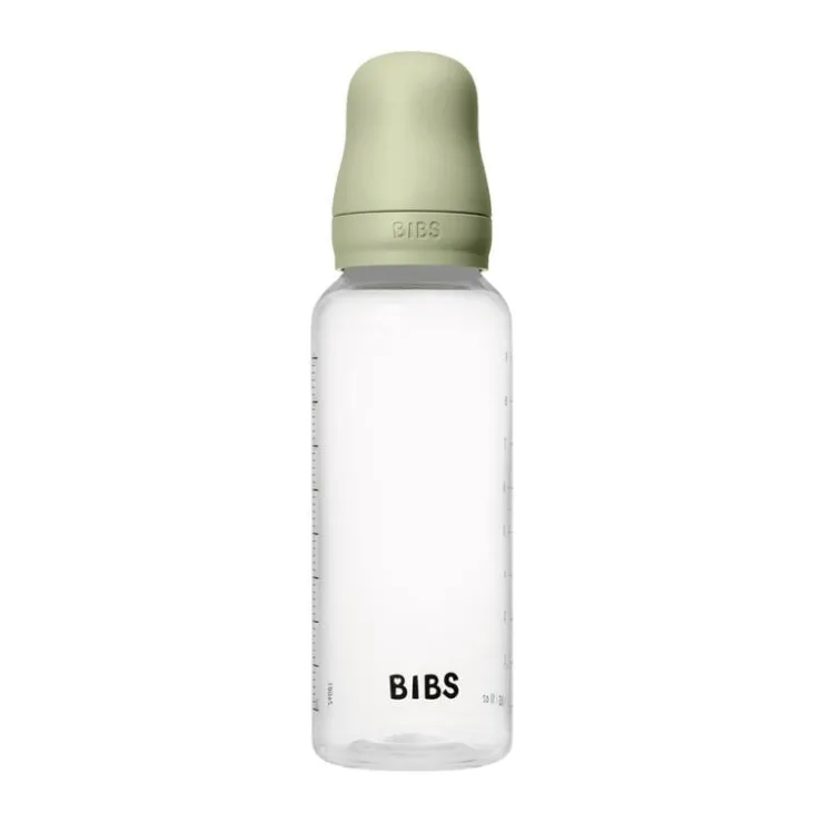 Bibs Babyfles 270 ML Sage met Latex speen en opvouwbaar trechtertje