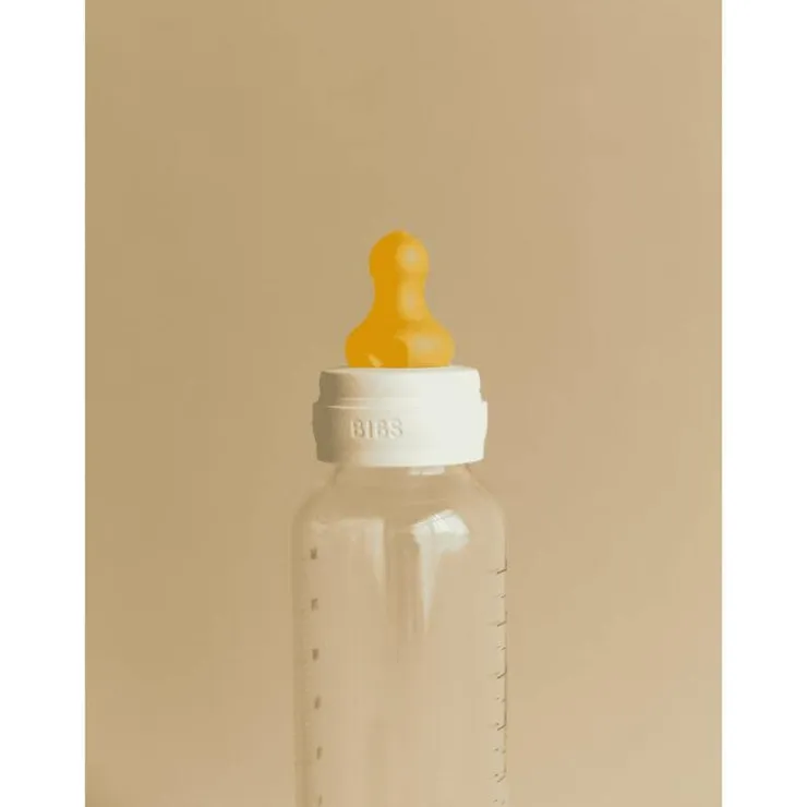 Bibs Babyfles 270 ML Sage met Latex speen en opvouwbaar trechtertje