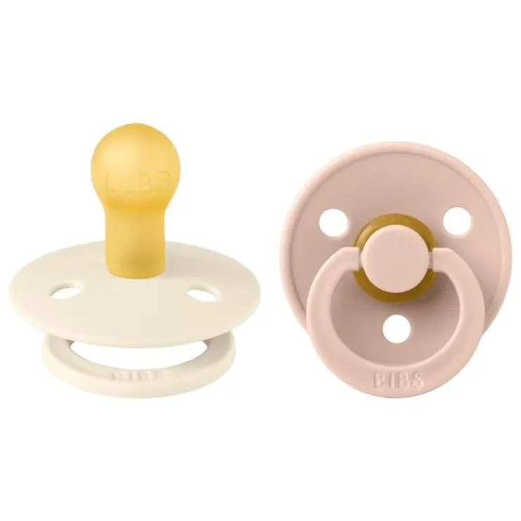 Bibs Fopspeen Two Pack Natuurlijk Rubber Ivory/Blush Maat 1