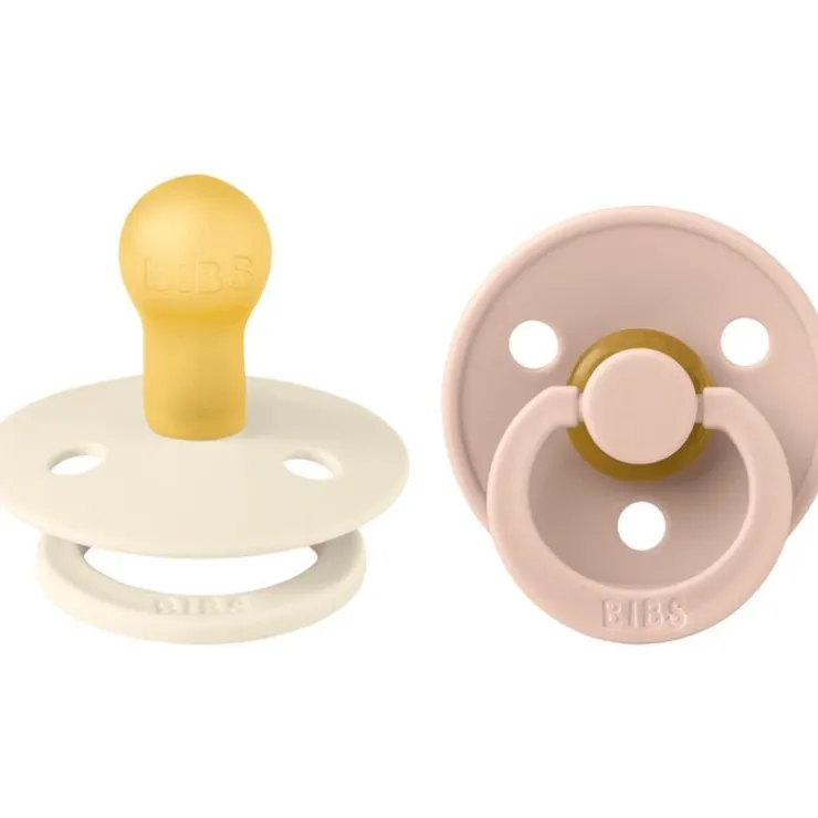 Bibs Fopspeen Two Pack Natuurlijk Rubber Ivory/Blush Maat 1