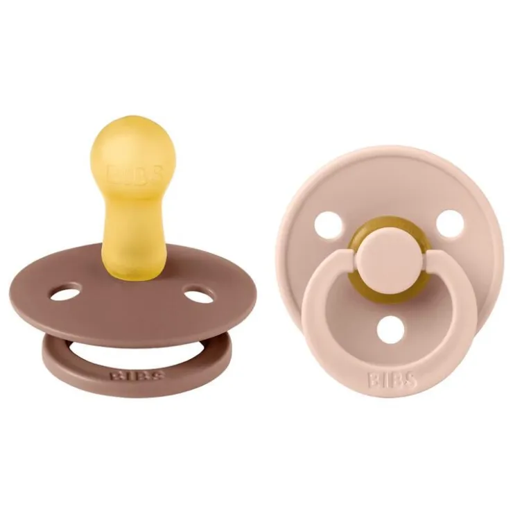 Bibs Fopspeen Two Pack Natuurlijk Rubber Woodchuck/Blush Maat 2