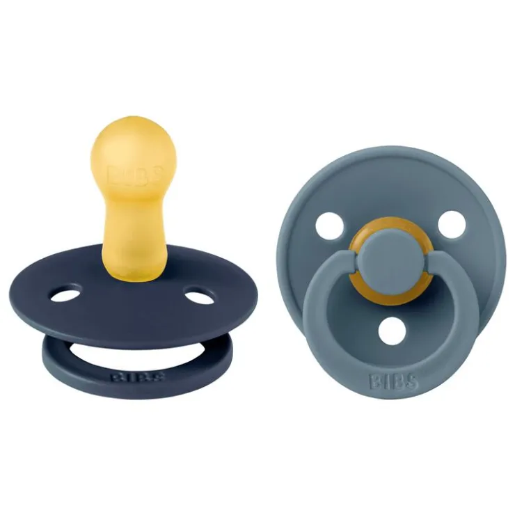 Bibs Fopspeen Two Pack Natuurlijk Rubber Deep Space /Petrol Maat 2