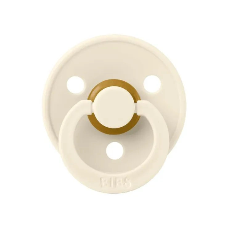 Bibs Fopspeen Two Pack Natuurlijk Rubber Ivory/Dark Oak Maat 2