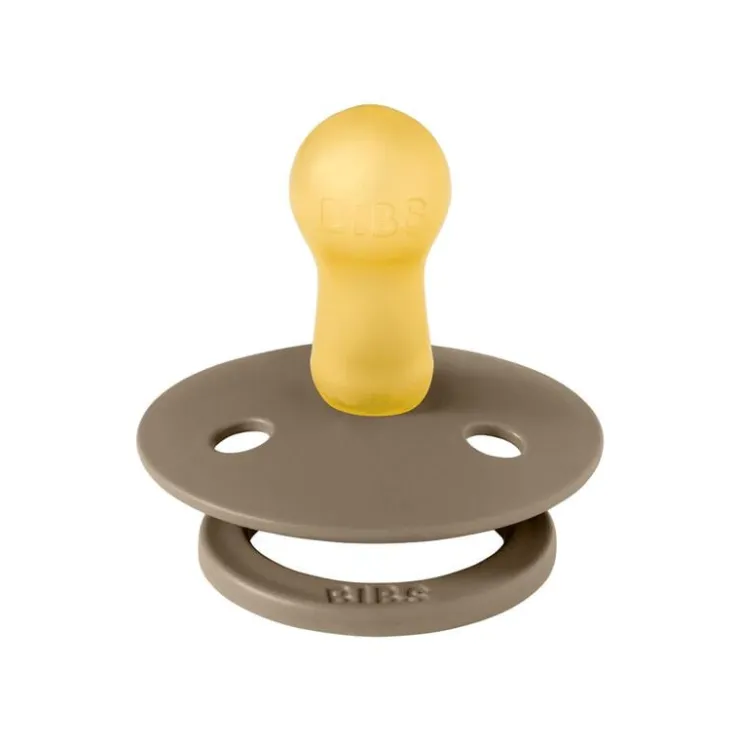 Bibs Fopspeen Two Pack Natuurlijk Rubber Ivory/Dark Oak Maat 2