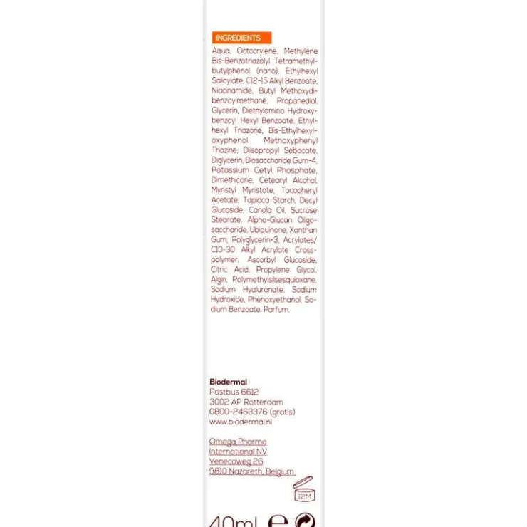 Biodermal Anti Age Zonnecrème voor het gezicht SPF50 40 ML