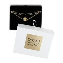 BiSjU Regulier Armband Klaver Groot - Stainless steel