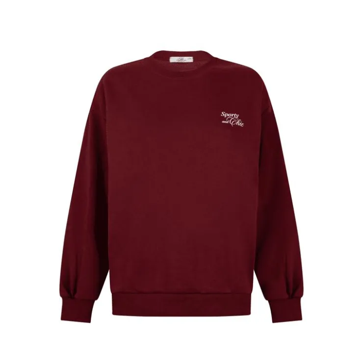 Splendid Bo Wilkes Sweater Burgundy Maat S/M