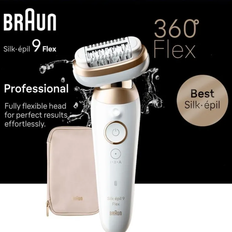 Heren Braun Epilator Silk-épil 9 Flex met 360 Flex Kop
