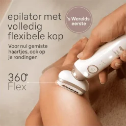 Heren Braun Epilator Silk-épil 9 Flex met 360 Flex Kop