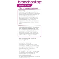 Bronchostop Hoestdrank bij Vastzittende Hoest en Keelpijn 120 ML