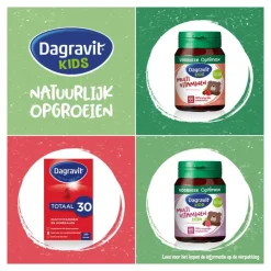 Dagravit Natural Kids Multi Aardbei 60 Dragees