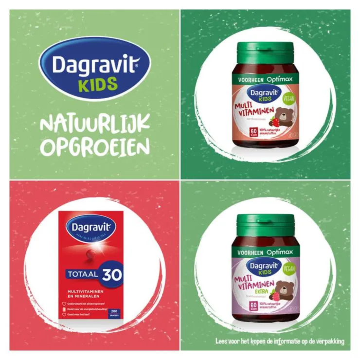 Dagravit Natural Kids Multi Aardbei 60 Dragees