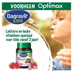 Dagravit Natural Kids Multi Framboos Hooggedoseerd 60 Dragees
