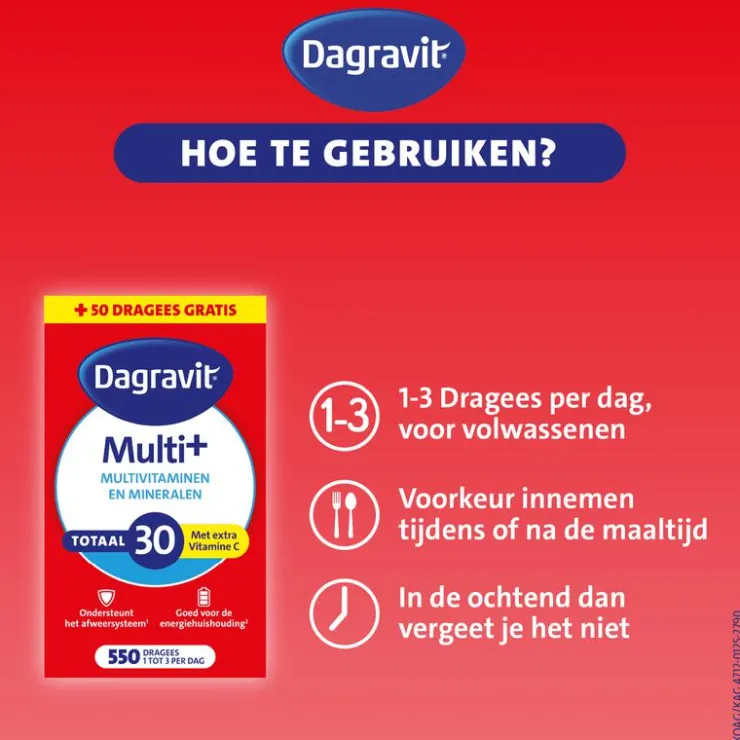 Dagravit Totaal 30 Voordeelpak 550 dragees