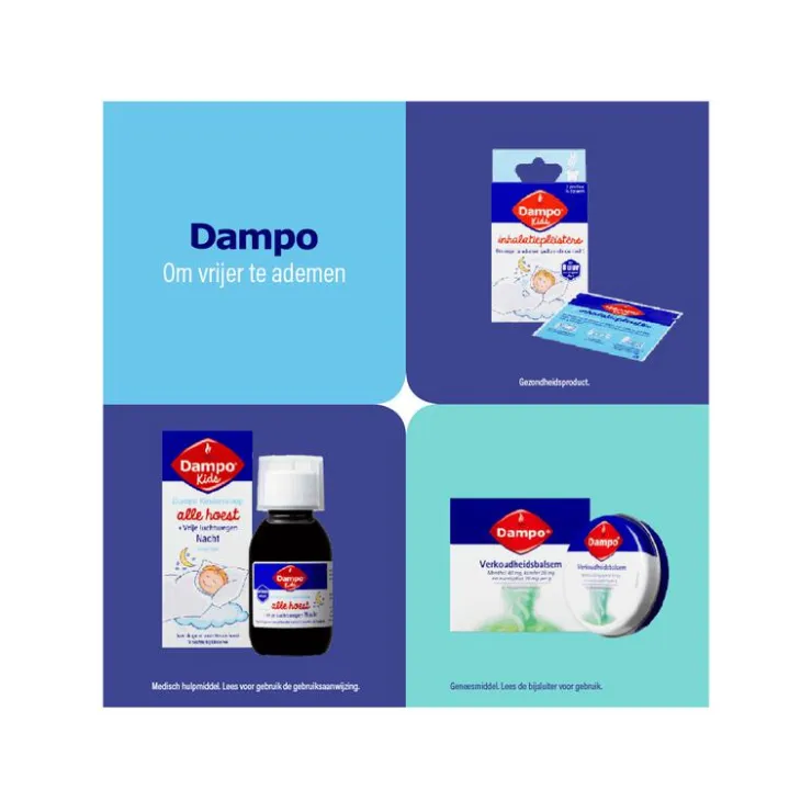 Dampo Kids Kindersiroop Alle Hoest + Vrije Luchtwegen Suikervrij 120 ML