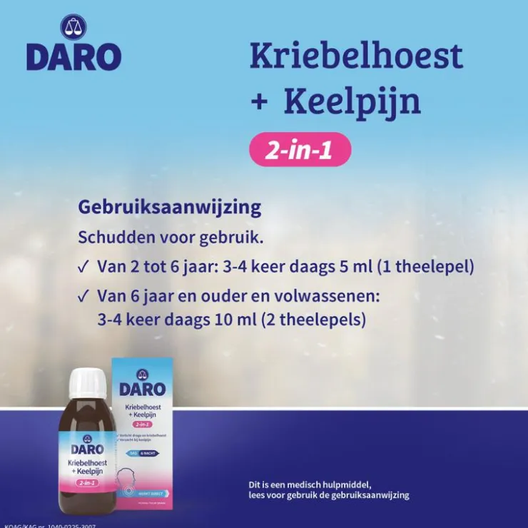 Daro 2in1 kriebelhoest+keelpijn