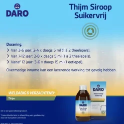 Daro Thijm Siroop Suikervrij 200 ML