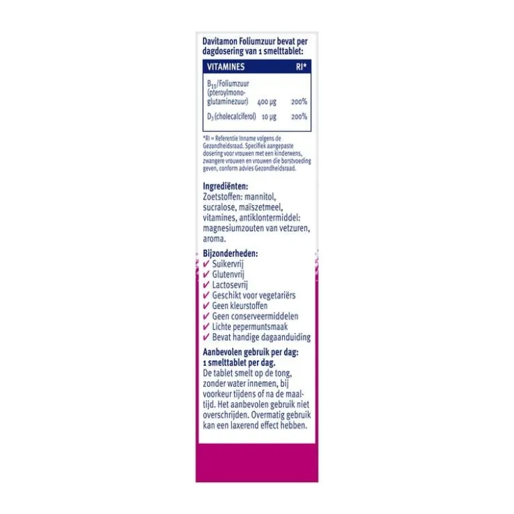 Davitamon Foliumzuur met vitamine D - Zwanger