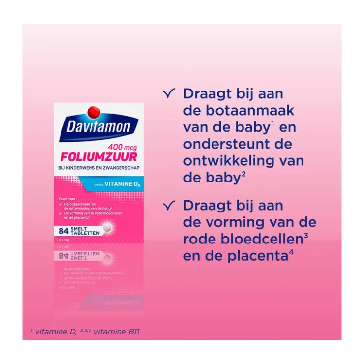 Davitamon Foliumzuur met vitamine D - Zwanger