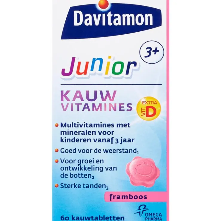 Davitamon Junior 3+ Kauwvitamines Framboos