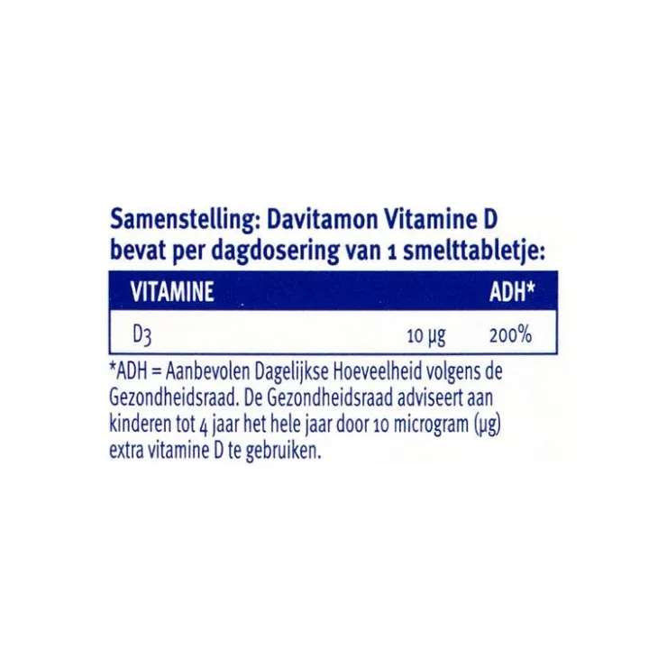 Davitamon Kind Vitamine D Smelttabletten Citroen