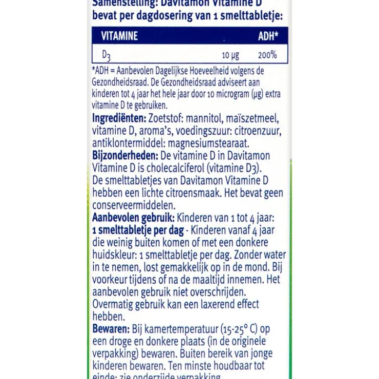 Davitamon Kind Vitamine D Smelttabletten Citroen