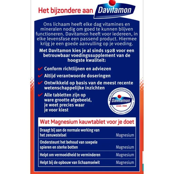 Davitamon Magnesium Pepermunt 60 stuks