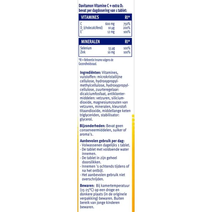 Davitamon Vitamine C Forte + vitamine D3 42 tabletten