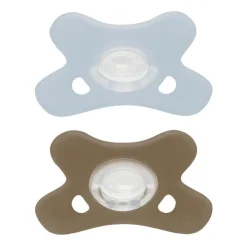Difrax Fopspeen Natural 0-6 Maanden Lichtblauw/Beige BPA-vrij