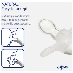 Difrax Fopspeen Natural 6 Maanden Groen BPA-vrij