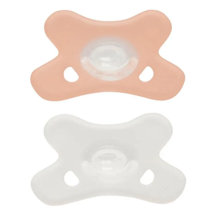 Difrax Fopspeen Natural Siliconen Blossom/Wit 0-6 Maanden