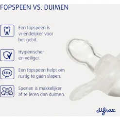 Difrax Fopspeen Naturel Lilac Amethyst 0-6 Maanden