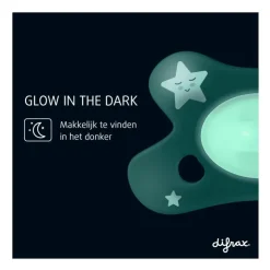 Difrax Natural Fopspeen 0-6 M Glow In The Dark