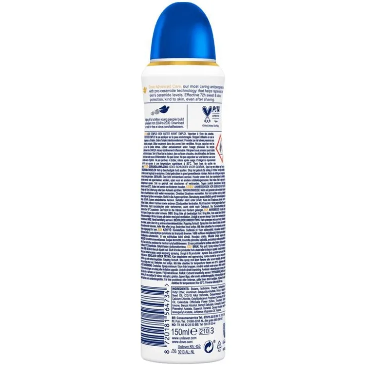 Dove Advanced Care Original Anti-Transpirant Deodorant Spray 150 ML
