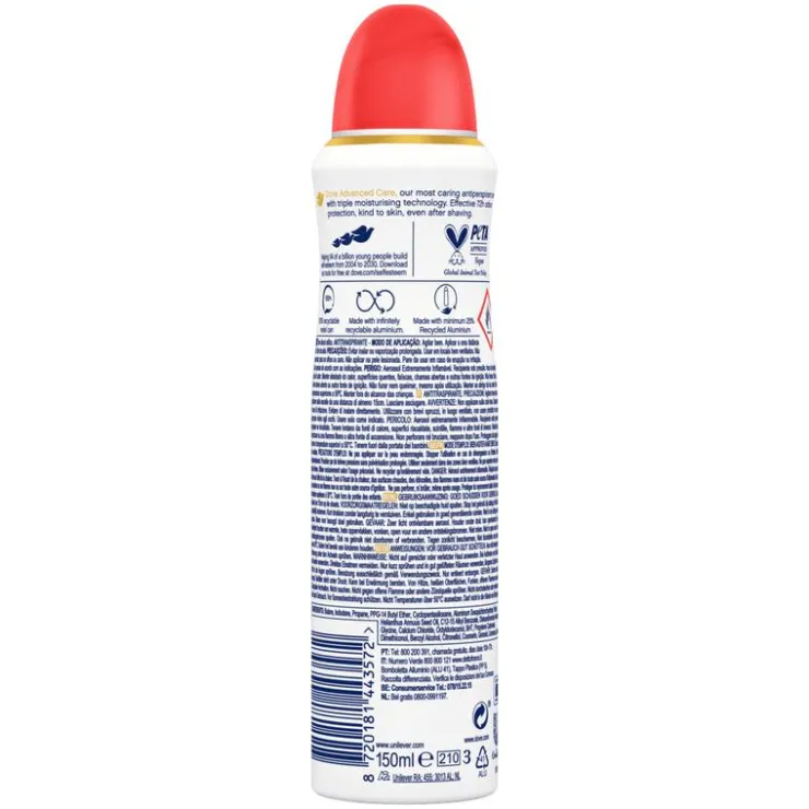 Dove Advanced Care Peach Anti-transpirant Deodorant Spray 150 ML