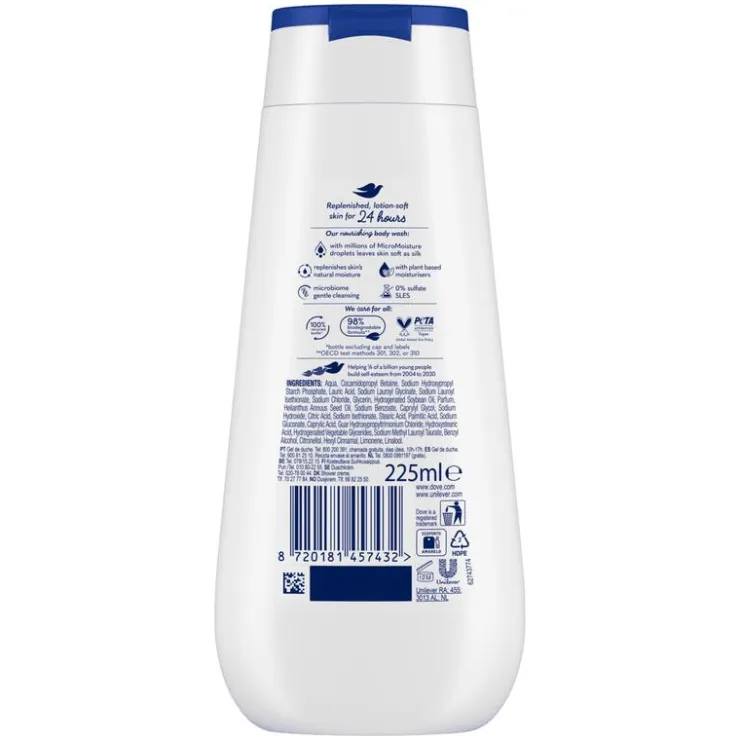 Dove Advanced Care Showergel Deeply Nourishing 225 ML