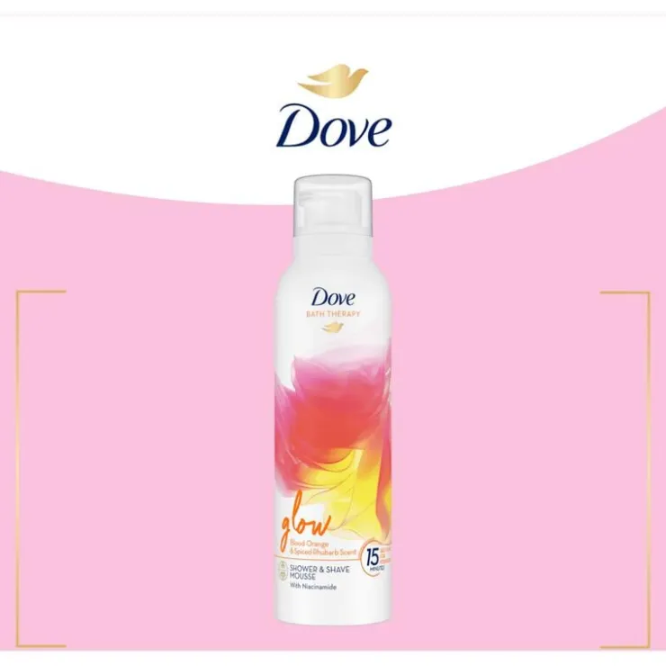 Heren Dove Bath Therapy Glow Douche- & Scheerschuim 200 ml